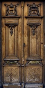 XL deursticker antieke eiken deur 19172189